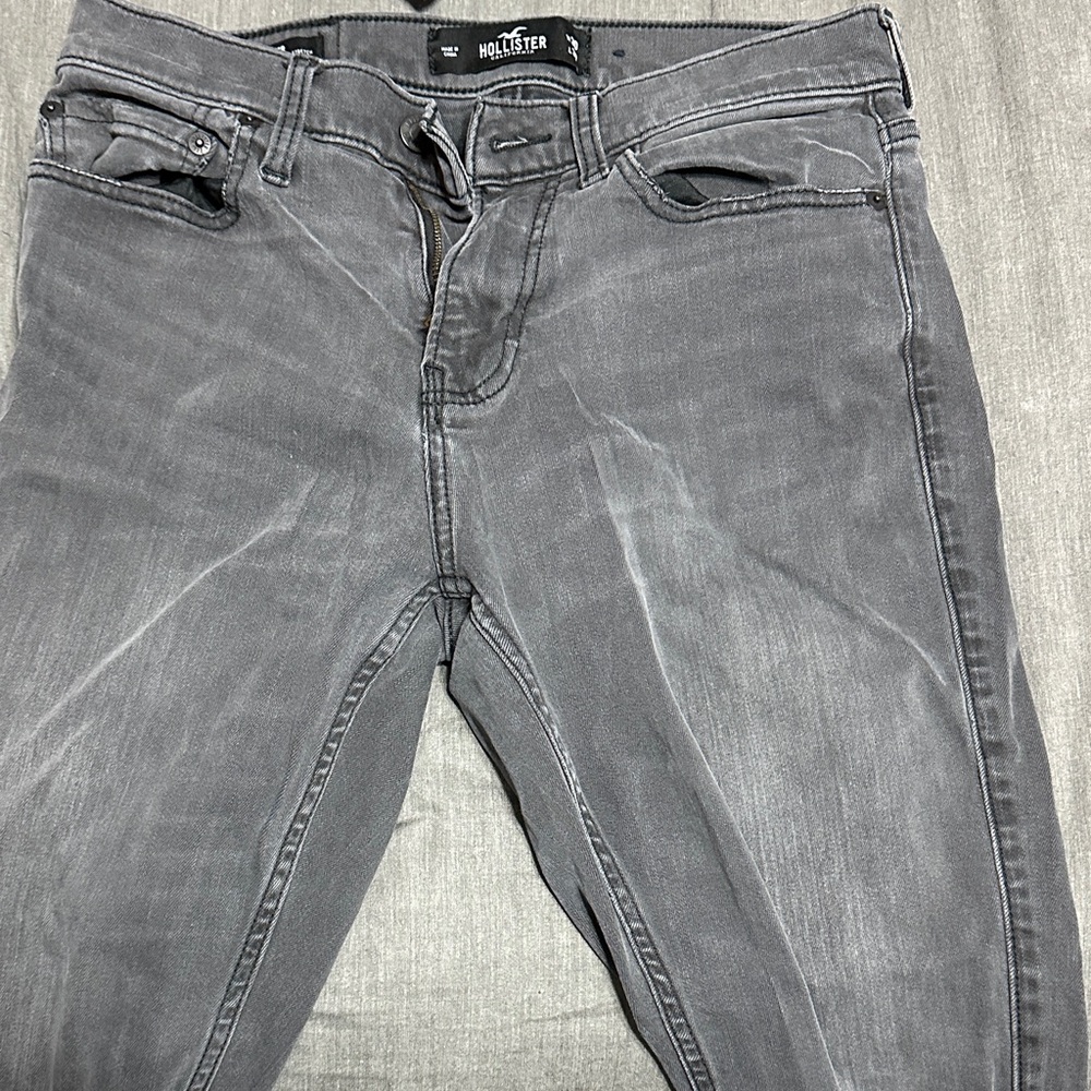 Hollister Men's Charcoal Skinny Jeans